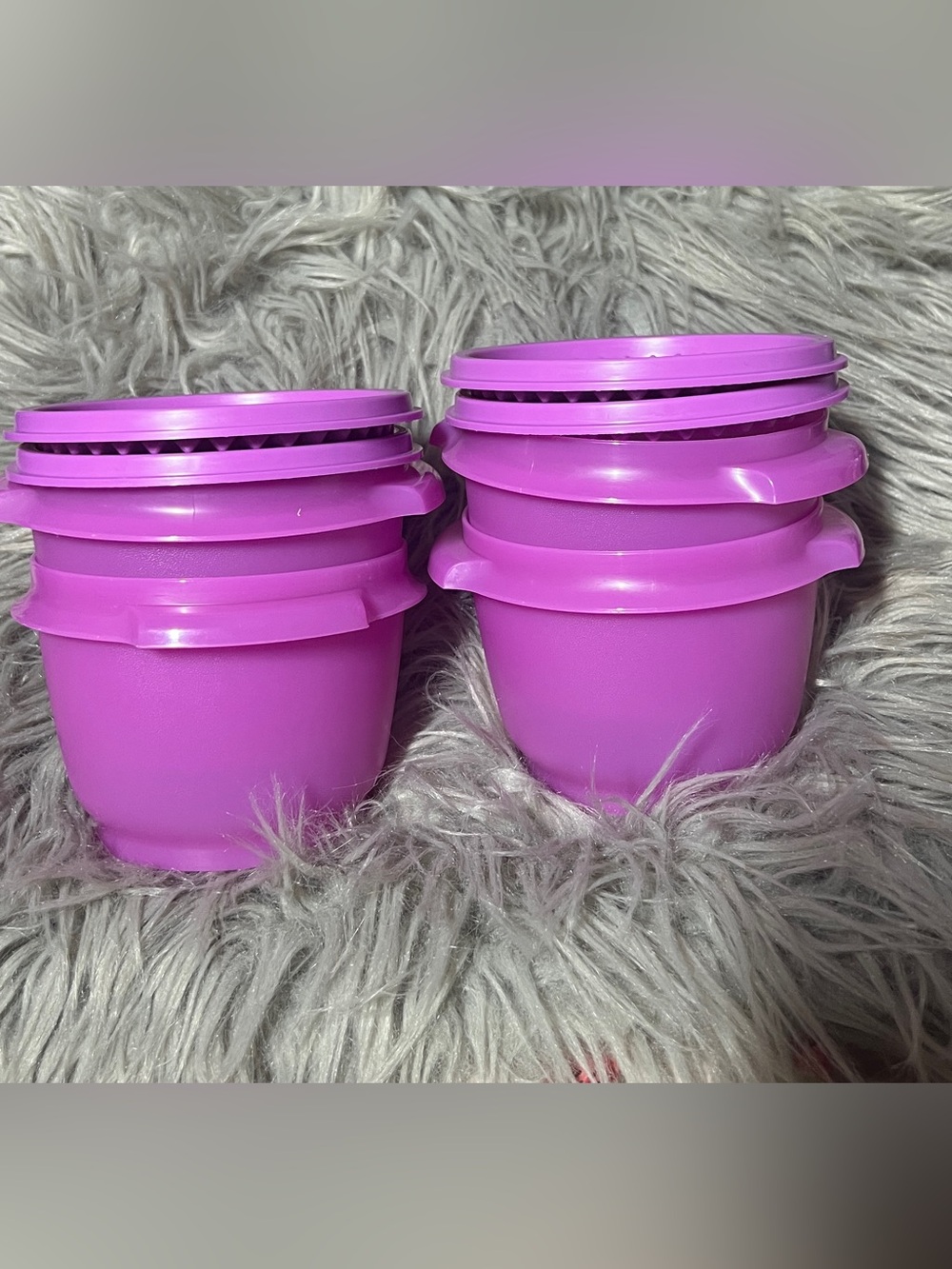 Tupperware Bright Purple Snack Cups - Set of 6